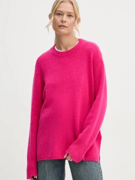 AERON pulover de cașmir roz