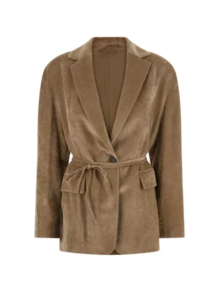 Sacou Brunello Cucinelli de catifea cord maro