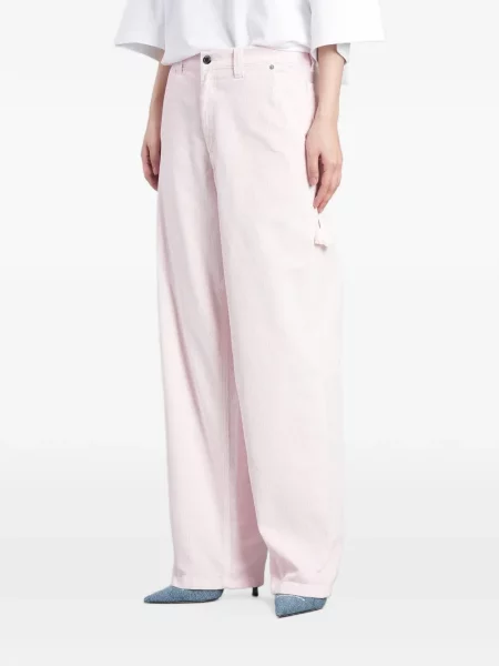 Pantaloni cargo Haikure de catifea cord roz