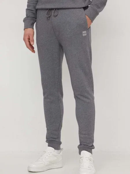 Boss Orange pantaloni de trening din gri melanj portocaliu