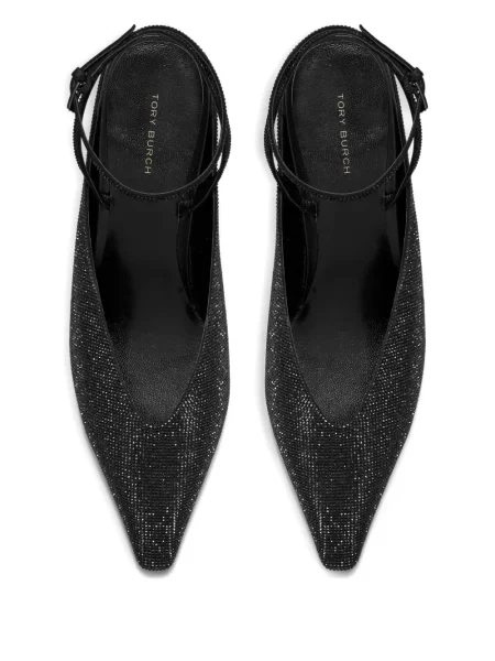 Pantofi cu toc Tory Burch cu pană negru