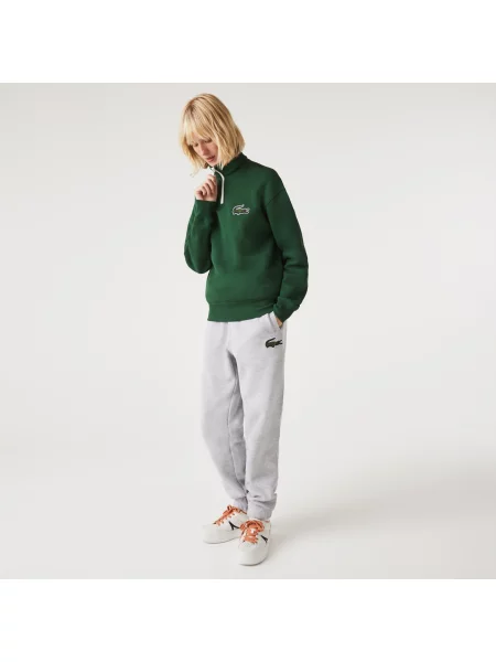 Lacoste Unisex Bluza Z Bawełny Organicznej Ze Stójką I Zamkiem Błyskawicznym zielona