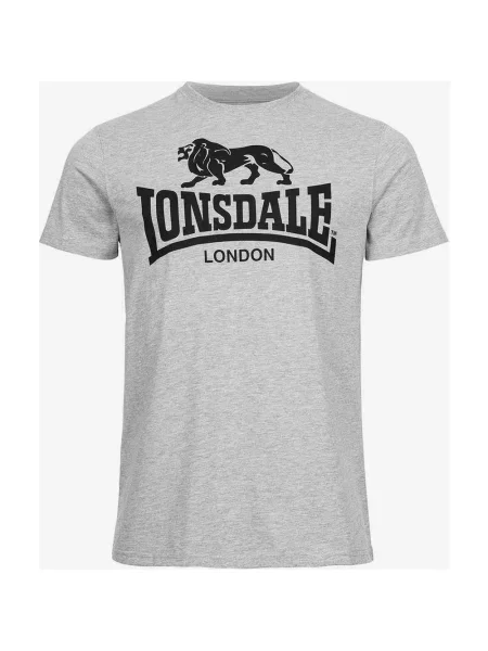 Koszulka Lonsdale Logo krótki rękaw szary S czarny