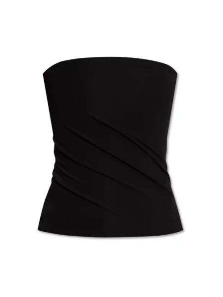 Top Versace z odkrytymi ramionami czarny