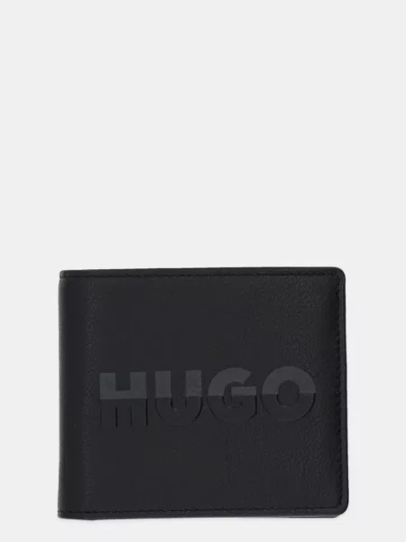 Кожен портфейл HUGO мъжки черно