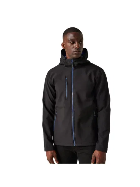 Dwuwarstwowa Kurtka Soft Shell Navigate Z Kapturem czarna