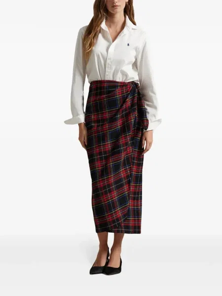 Raštuotas pledas marškinėliai Polo Ralph Lauren dvieiliai juoda