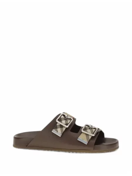 Sandale Burberry din piele maro