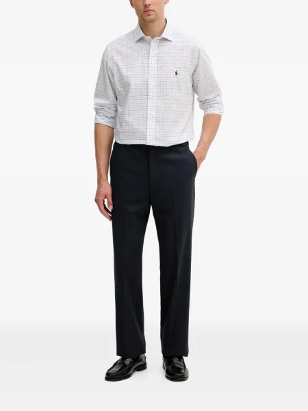 Șapcă Polo Ralph Lauren în carouri din țesătură twill cu imagine alb