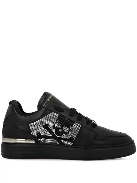 Sneakerși Philipp Plein din piele de cristal negru