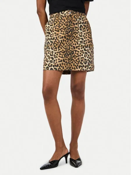 YAS Fustă de blugi Leonora maro