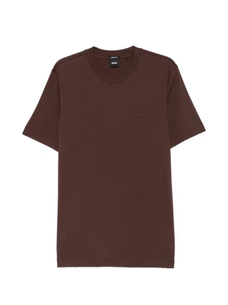 Tricou Boss cu broderie maro