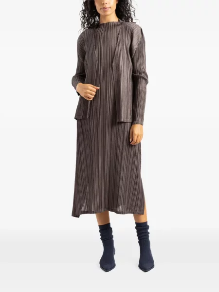 Cardigan Pleats Please Issey Miyake gri