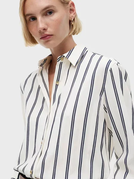 Рубашка Tommy Hilfiger в полоску белая