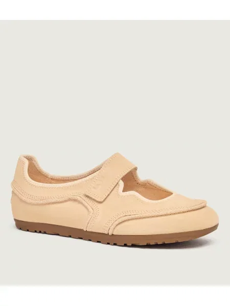 UGG Căptușite balerini W Quill Mary Jane | piele întoarsă zamsz | cu adaos de lână bej