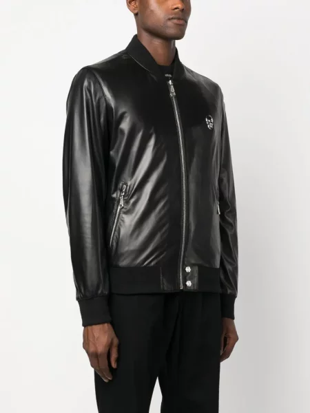 Bőrdzseki Philipp Plein fekete