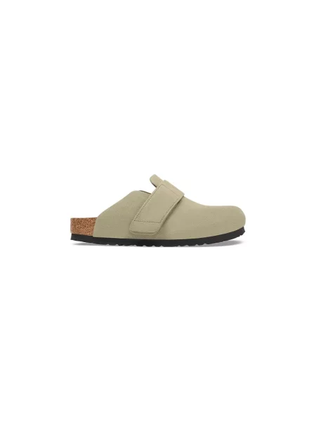 Klapki Birkenstock skórzane zielone