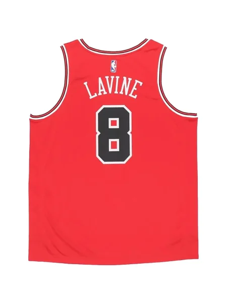 Prugasta vesta Nike s okruglim izrezom od flisa crvena