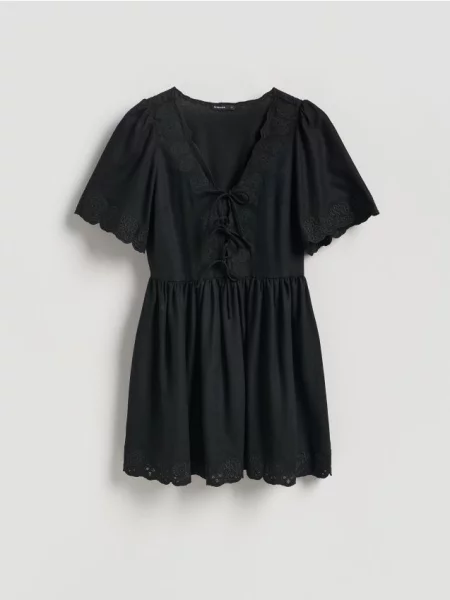 Reserved Rochie cu amestec de in negru
