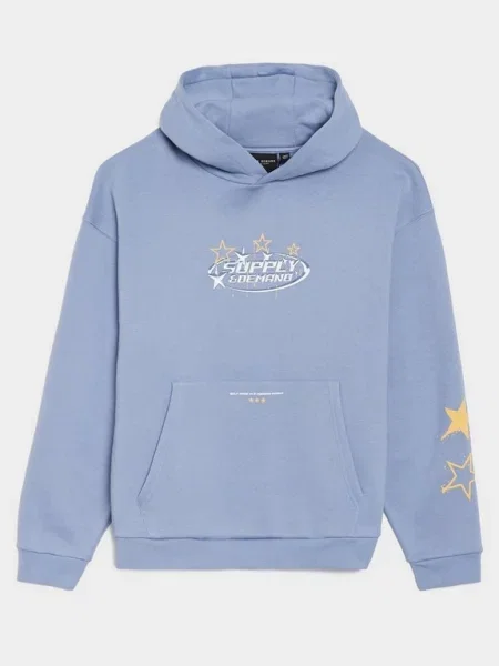Supply&demand Bluza Z Kapturem Brooklyn Hd niebieska