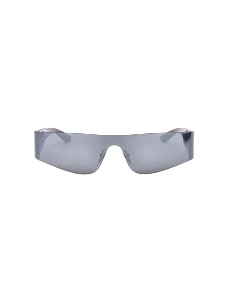 Lniane okulary przeciwsłoneczne Balenciaga Shield szare