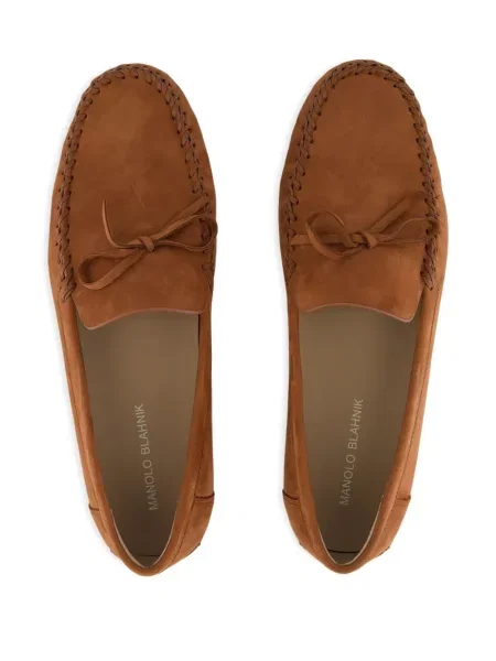 Σκαρπινια Manolo Blahnik με φιόγκο καφέ