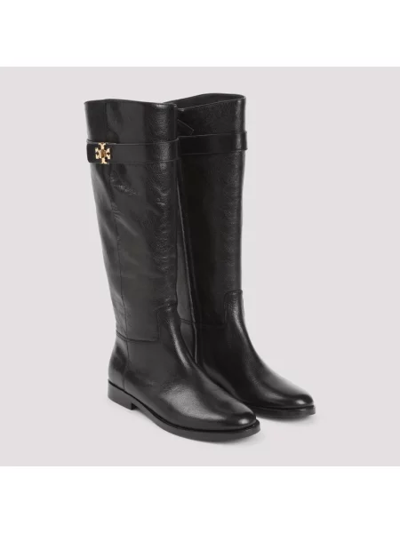 Kozaki Tory Burch skórzane czarne