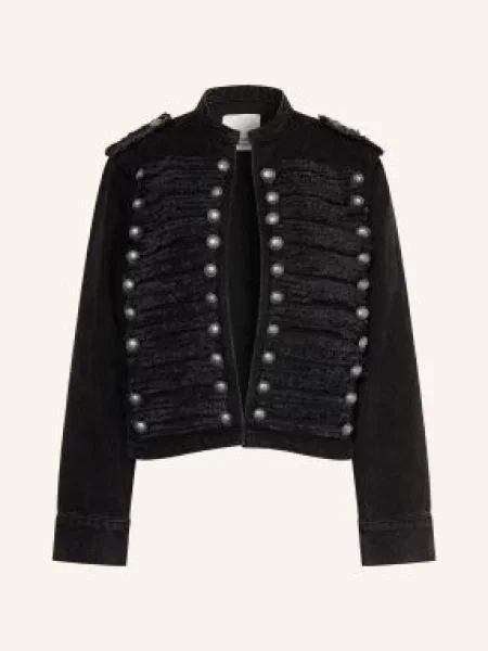 Sofie Schnoor Džínová Bunda Valettesw washed black černá