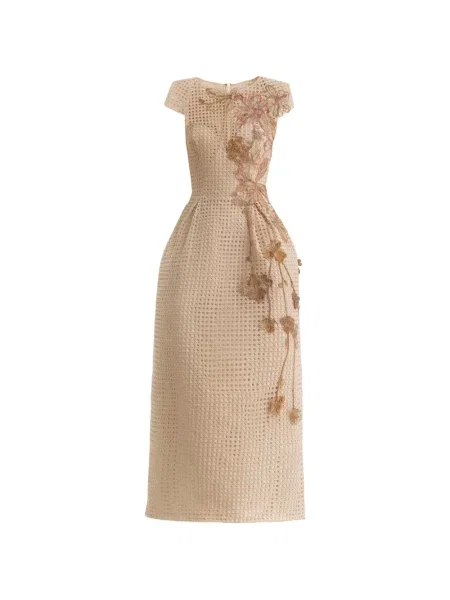 Sukienka midi Gemy Maalouf ażurowa do kolan garniturowa