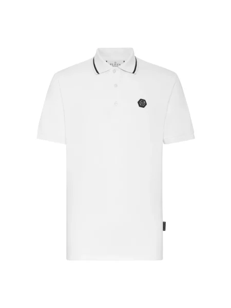Koszulka polo Philipp Plein z wzorem paisley biała
