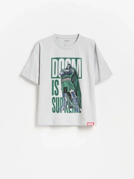 Reserved BOYS` T-SHIRT світло-сірий сіра