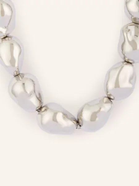 Vanessa Baroni Naszyjnik Big Organic Pearl silber