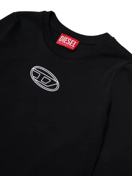Diesel gyerek hosszú ujjú felső TIVALSYLS T-SHIRT fekete