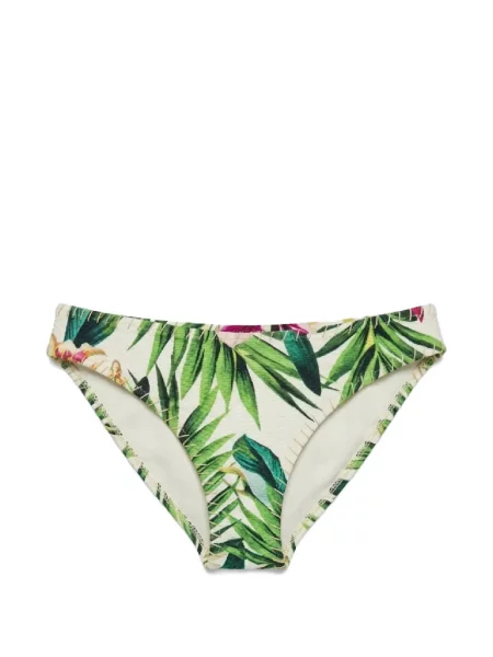 Bikini Del Maar tricotate cu imagine cu imprimeu tropical verde