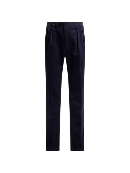 Pantaloni Ralph Lauren Purple Label de catifea cord albastru
