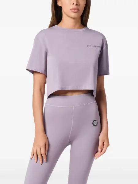 Тениска Plein Sport изрязани виолетово