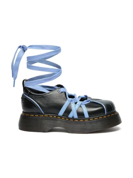 Dr. Martens balerini de piele Buzz Ballerina Lace Up Shoe negru