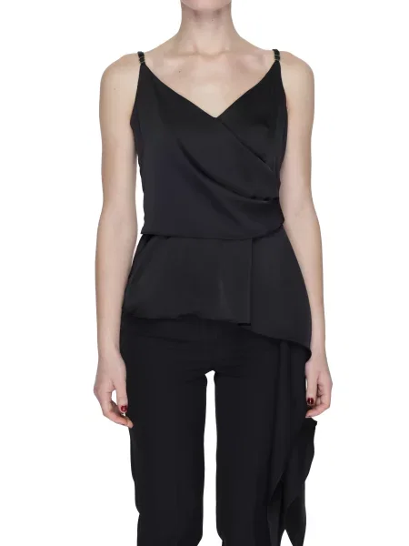 Top Silence na ramiączkach czarny