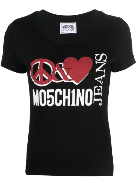 Koszulka Moschino Jeans z nadrukiem czarna