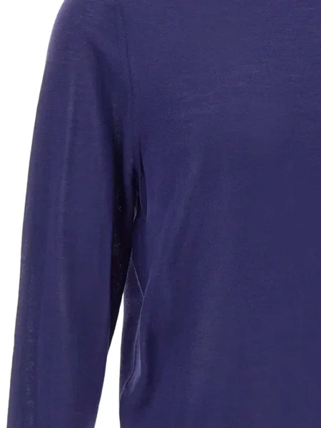 Pulover Paul Smith cu broderie cu decolteu rotund violet