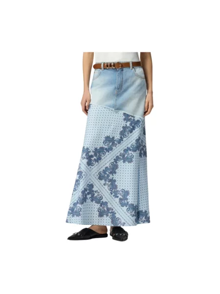 Maksi spódnica maxi Pinko niebieska