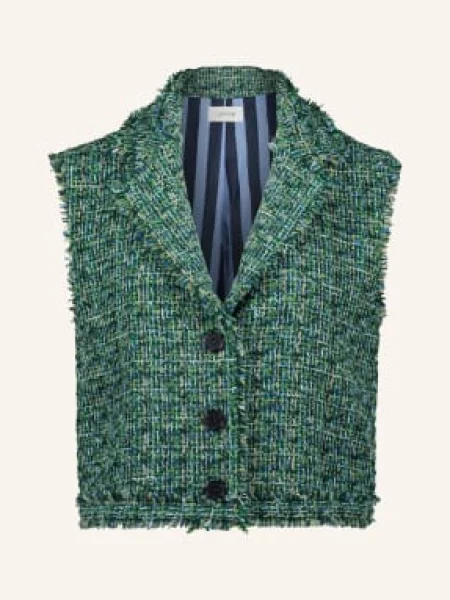 Cartoon Kamizelka Z Tweedu gruen beżowa