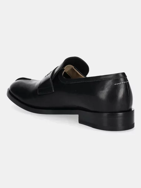 Кожаные мокасины Mm6 Maison Margiela черные