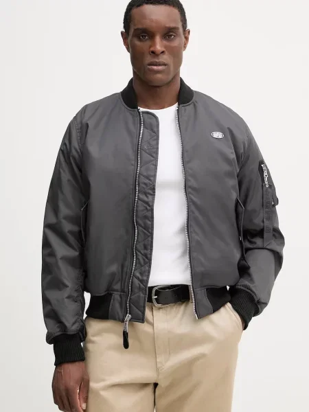 Bomber jakna Alpha Industries World Logo siva