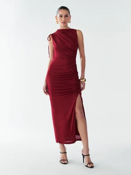 BWLDR Rochie Eternity burgundy roșu