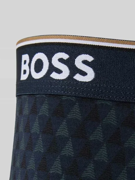 BOSS bokserki z bawełną BoxerBr 3P Power Des granatowe