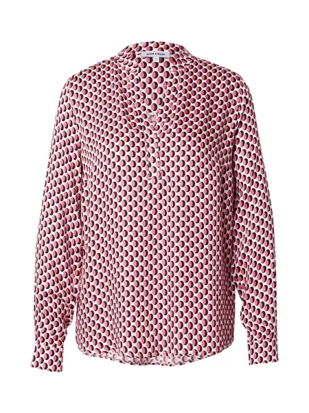 MORE & MORE Bluză roz deschis / negru alb