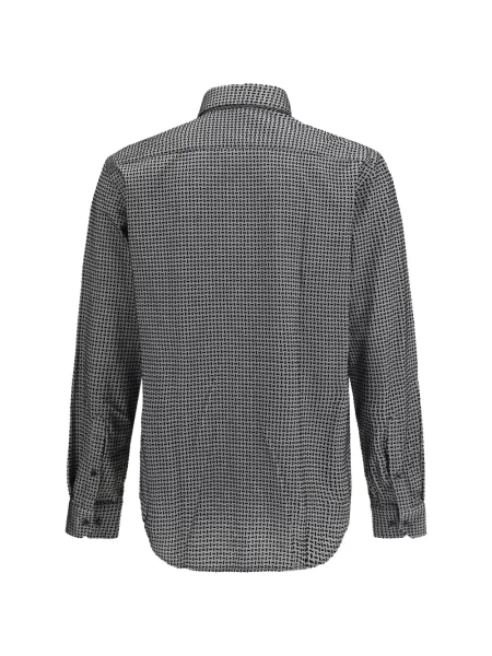 Dugo košulja Giorgio Armani s printom siva