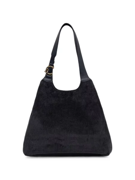 Τσάντα shopper Coccinelle κοτλέ μαύρο