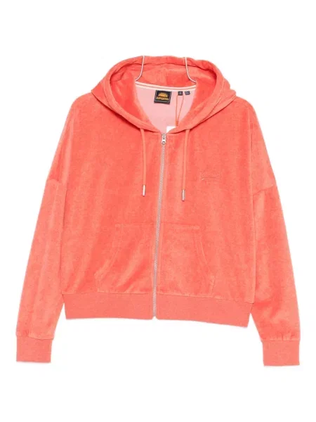 Siuvinėtas džemperis su gobtuvu Superdry oranžinė